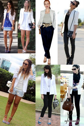Blogueiras de blazer branco